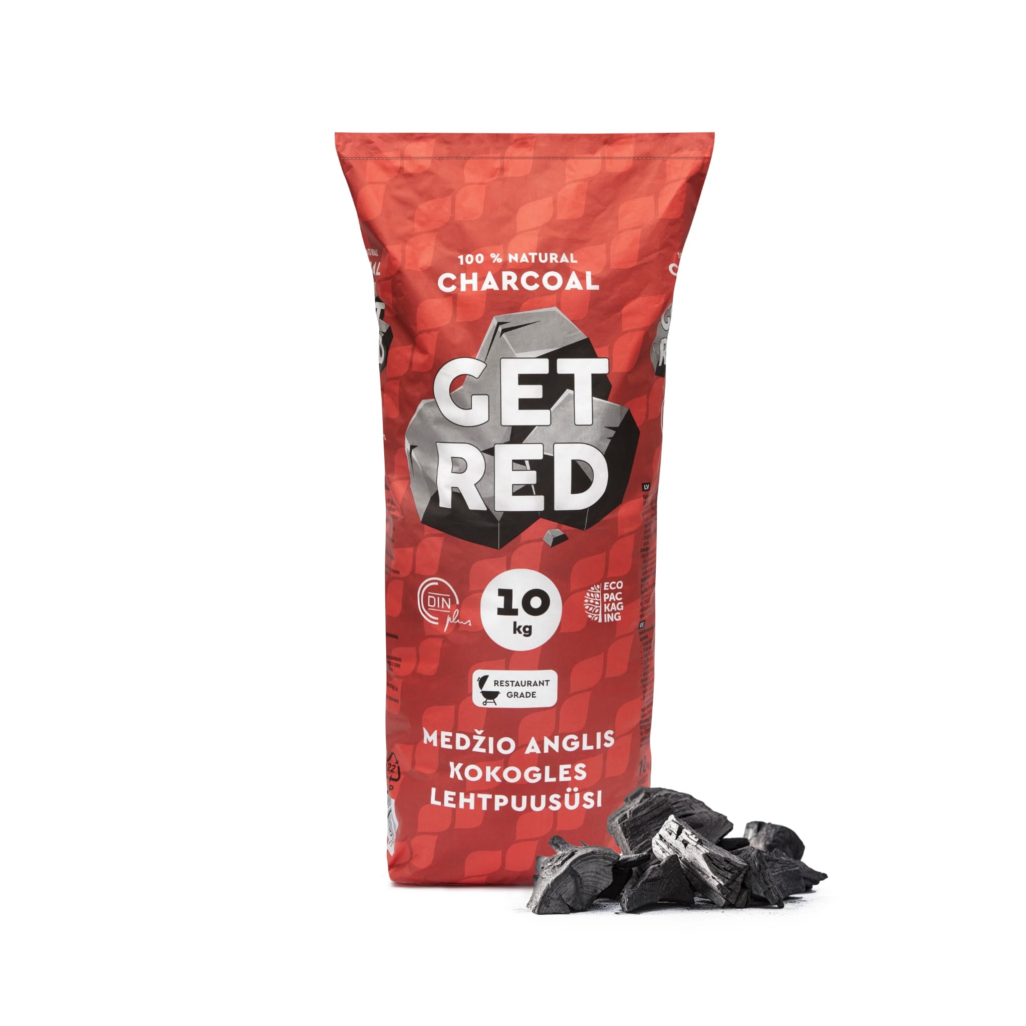 GET RED Hardwood Charcoal 10KG