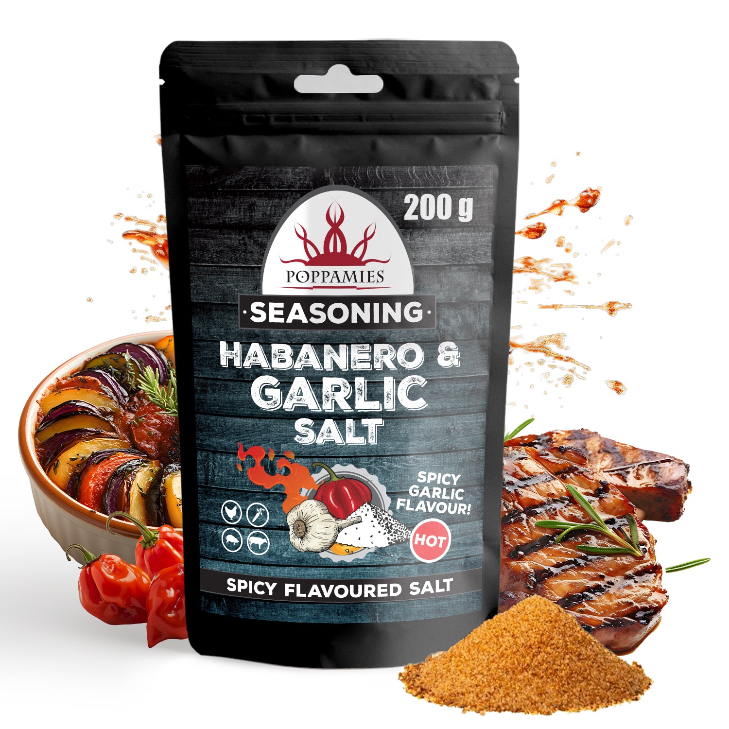 Poppamies Habanero & Garlic Salt