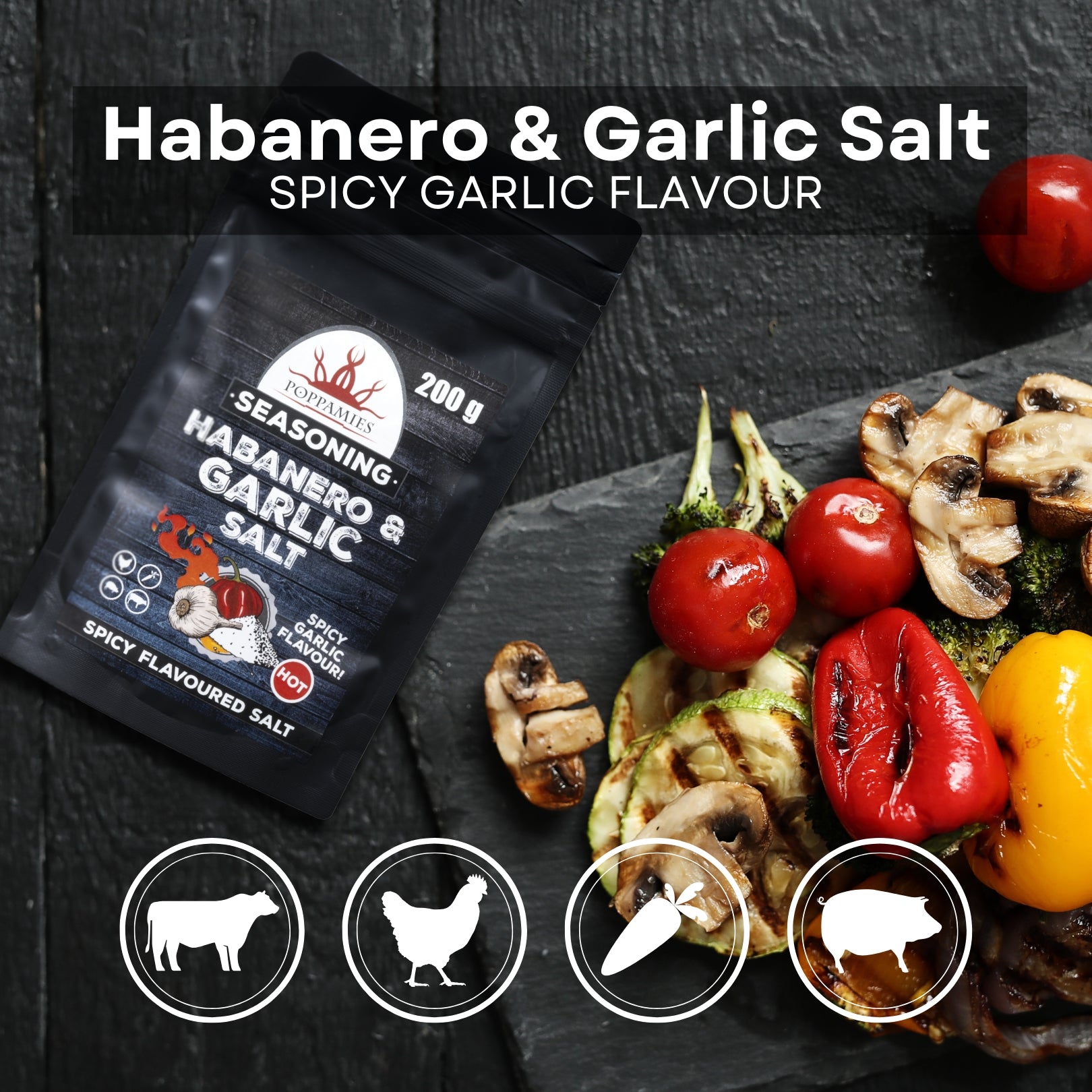 Poppamies Habanero & Garlic Salt