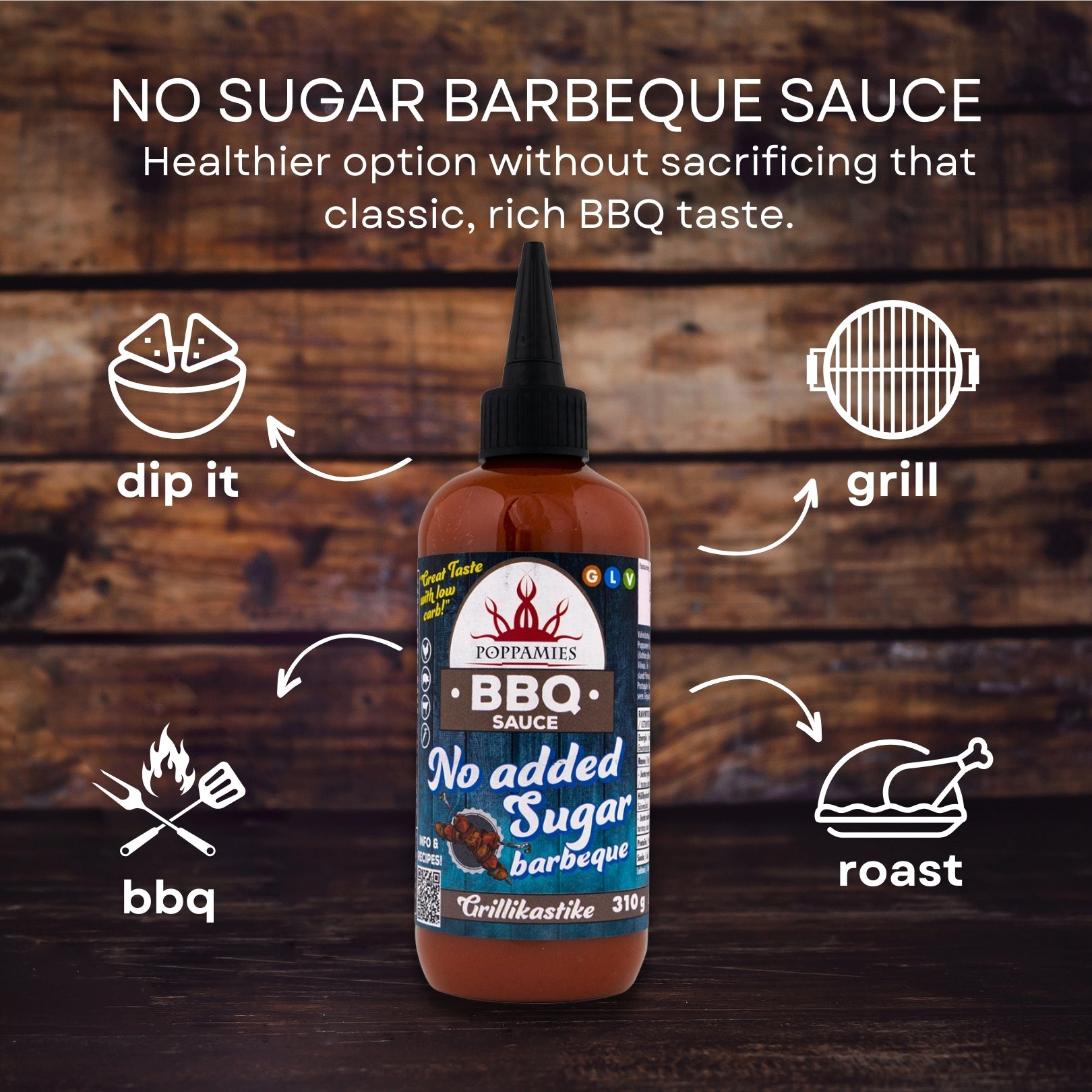 Poppamies BBQ Sauce No Added Sugar Barbeque