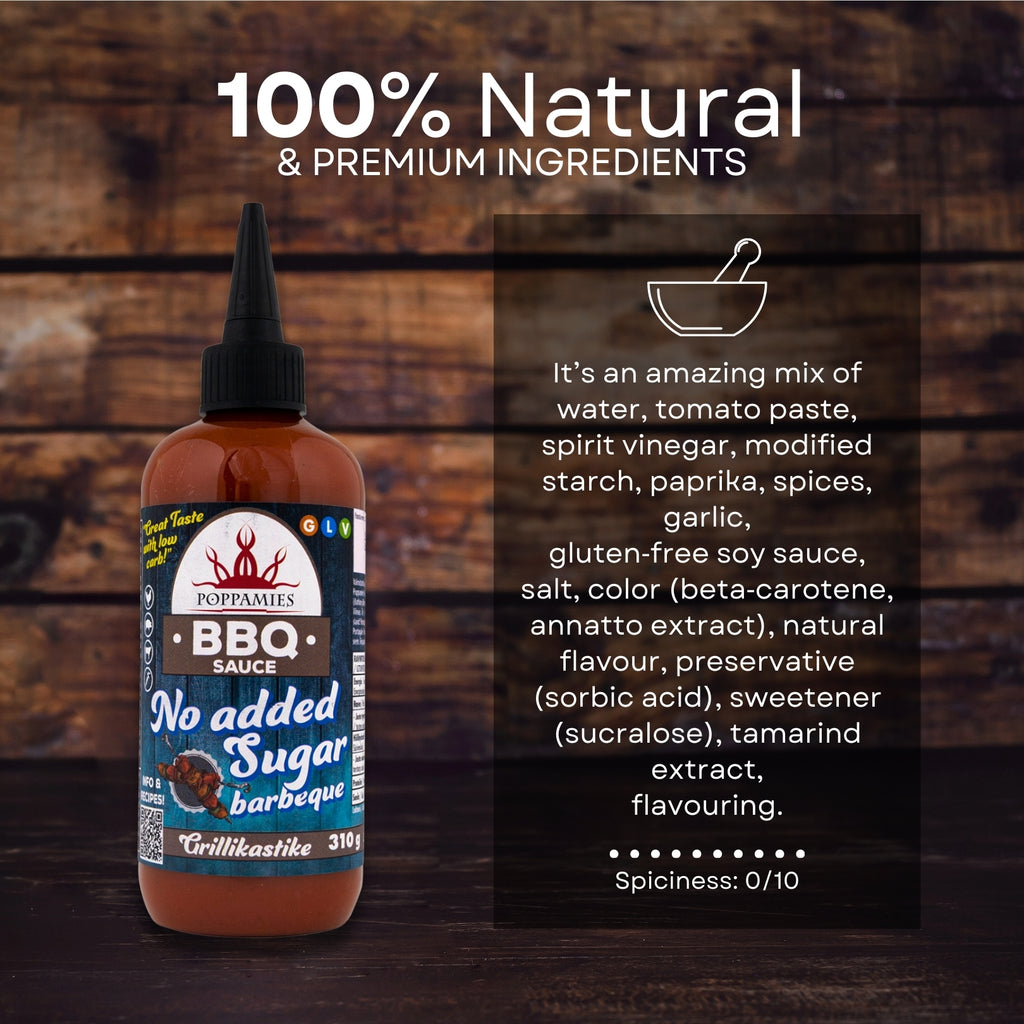 Poppamies BBQ Sauce No Added Sugar Barbeque