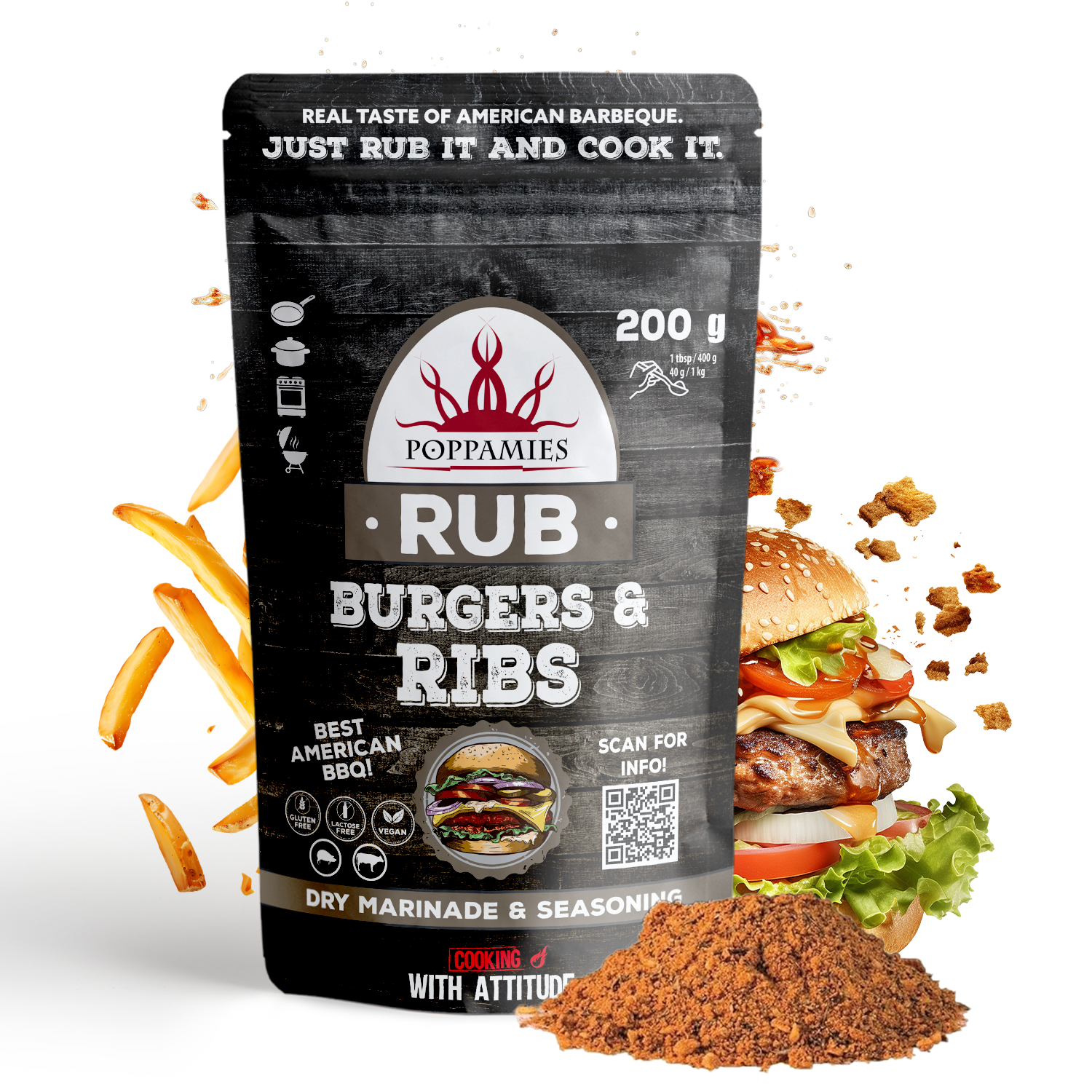 Poppamies Barbeque Seasoning for Burgers and Ribs