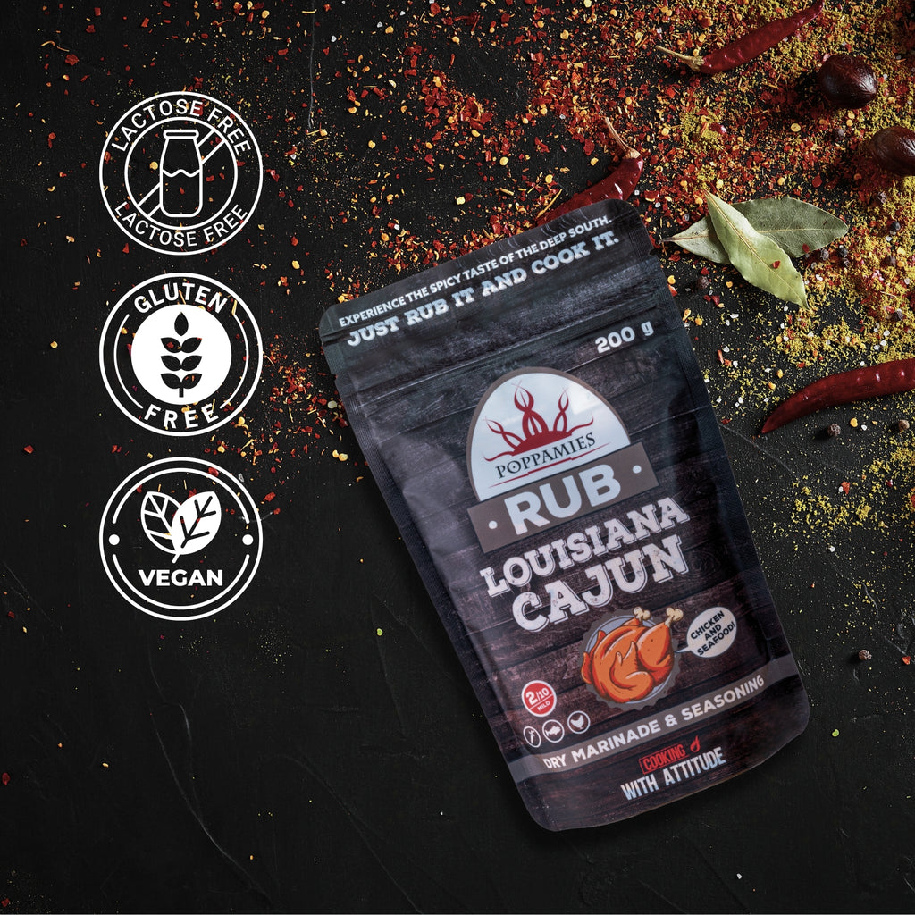 Poppamies Cajun Food Seasoning Rub