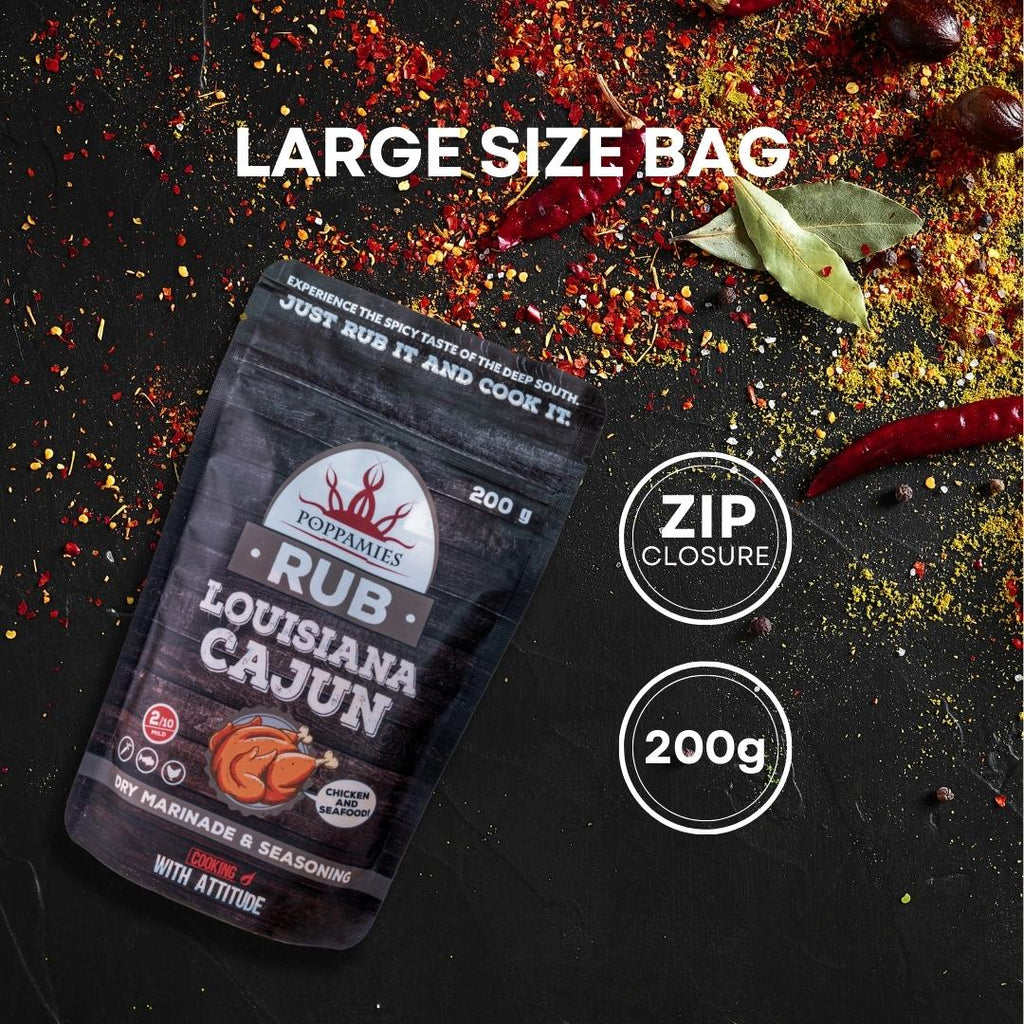 Poppamies Cajun Food Seasoning Rub