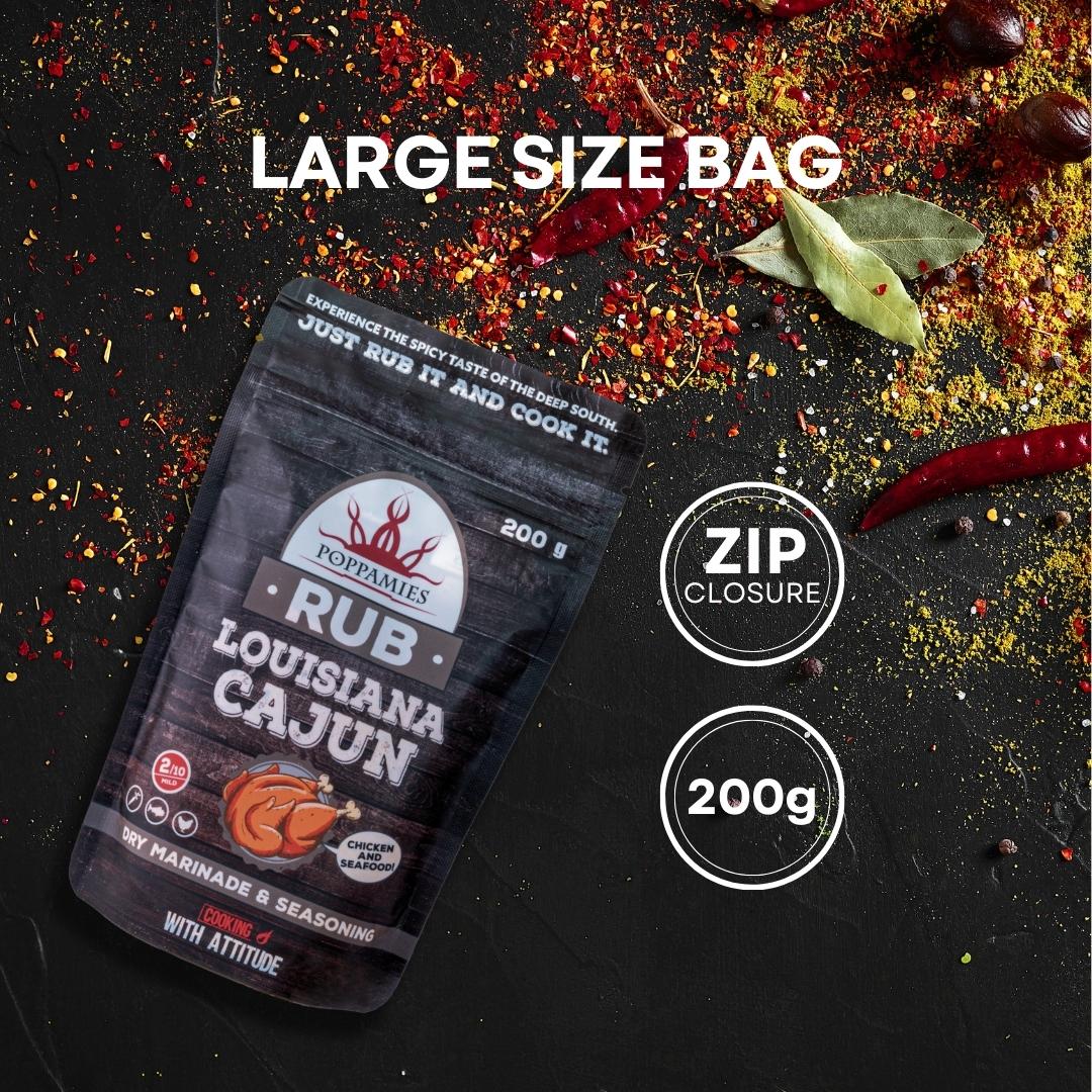 Poppamies Cajun Food Seasoning Rub