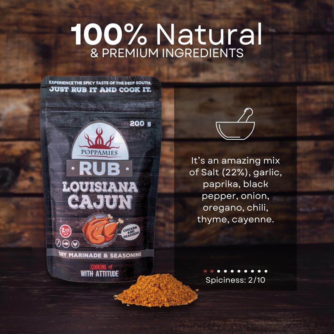 Poppamies Cajun Food Seasoning Rub