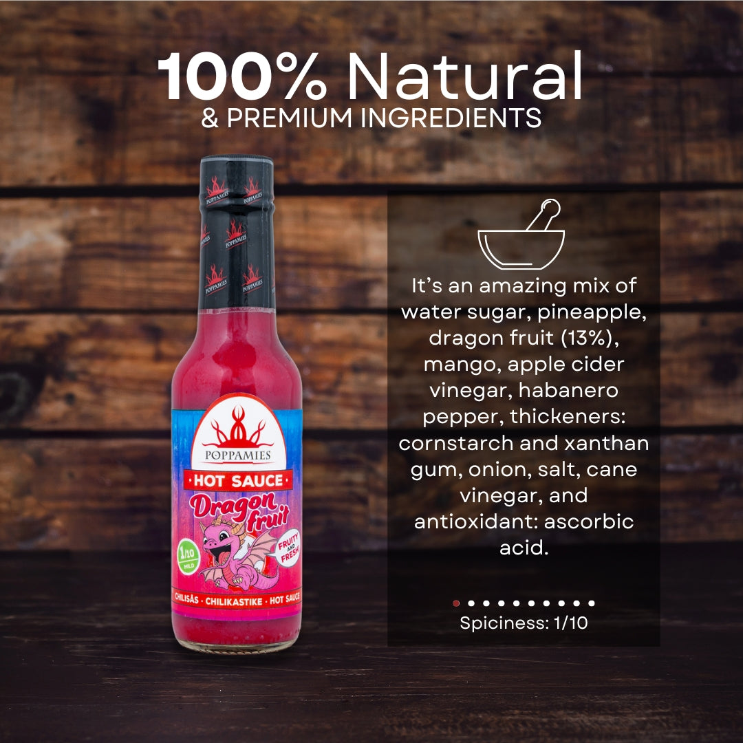 Poppamies Dragon Fruit Hot Sauce – Mild & Fruity Chili Sauce
