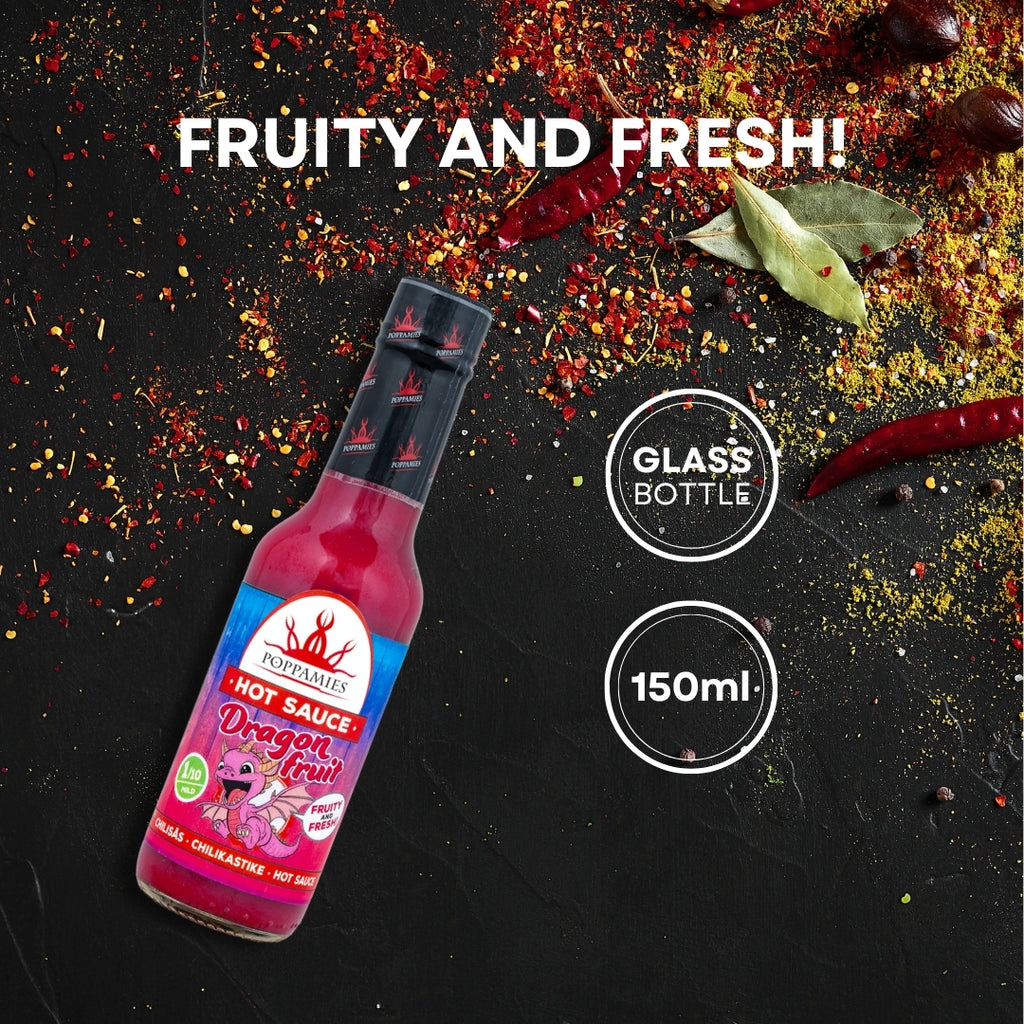 Poppamies Dragon Fruit Hot Sauce – Mild & Fruity Chili Sauce