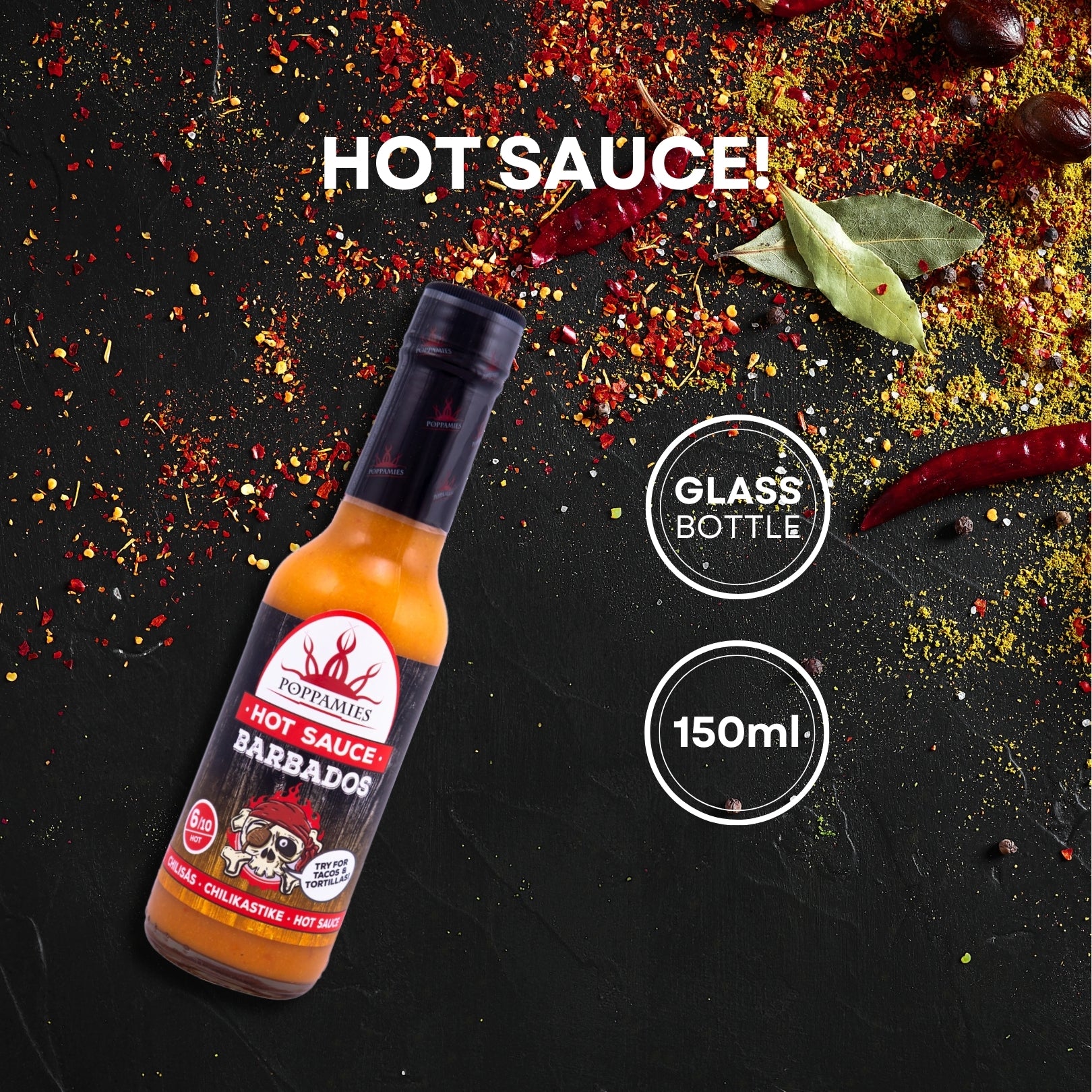Poppamies Hot Sauce Barbados Caribbean Taste