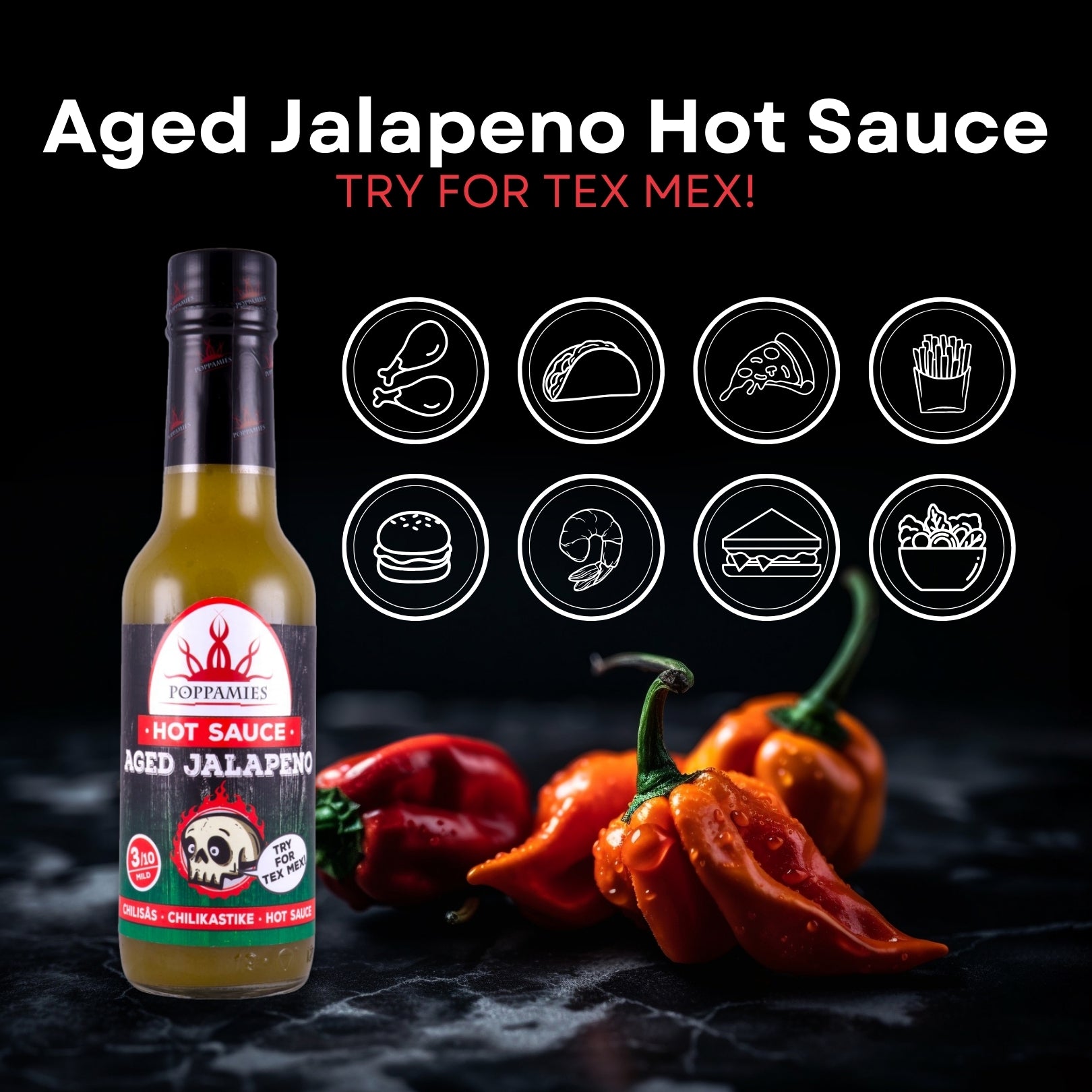 Poppamies Aged Jalapeno Hot Chili Sauce