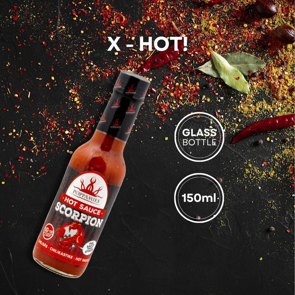 Poppamies Scorpion Hot Sauce from Trinidad scorpion chili