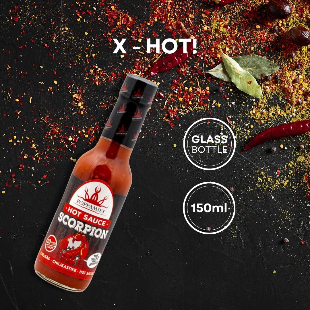 Poppamies Scorpion Hot Sauce from Trinidad scorpion chili