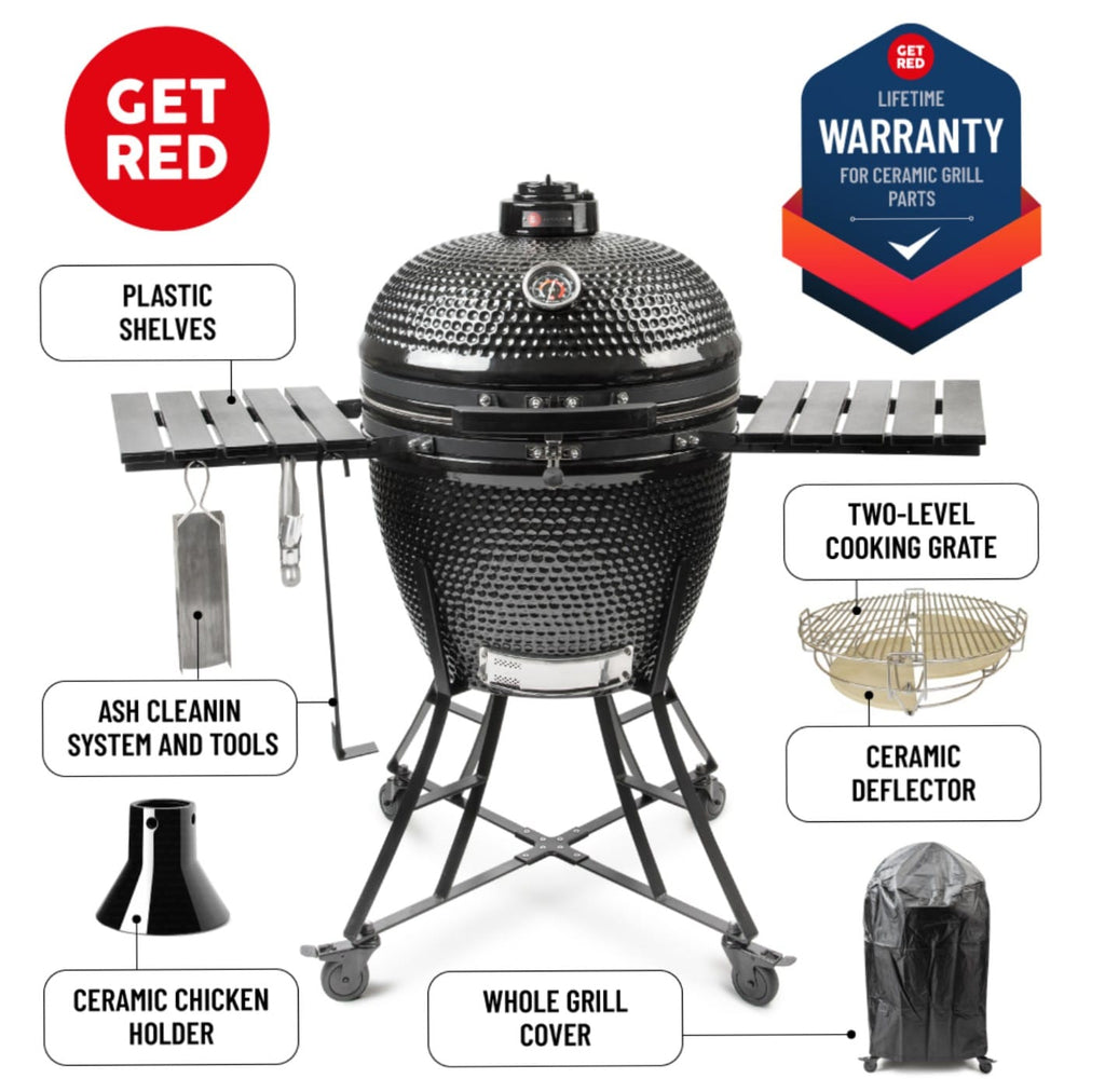 GET RED Kamado Grill 24″ (60cm)
