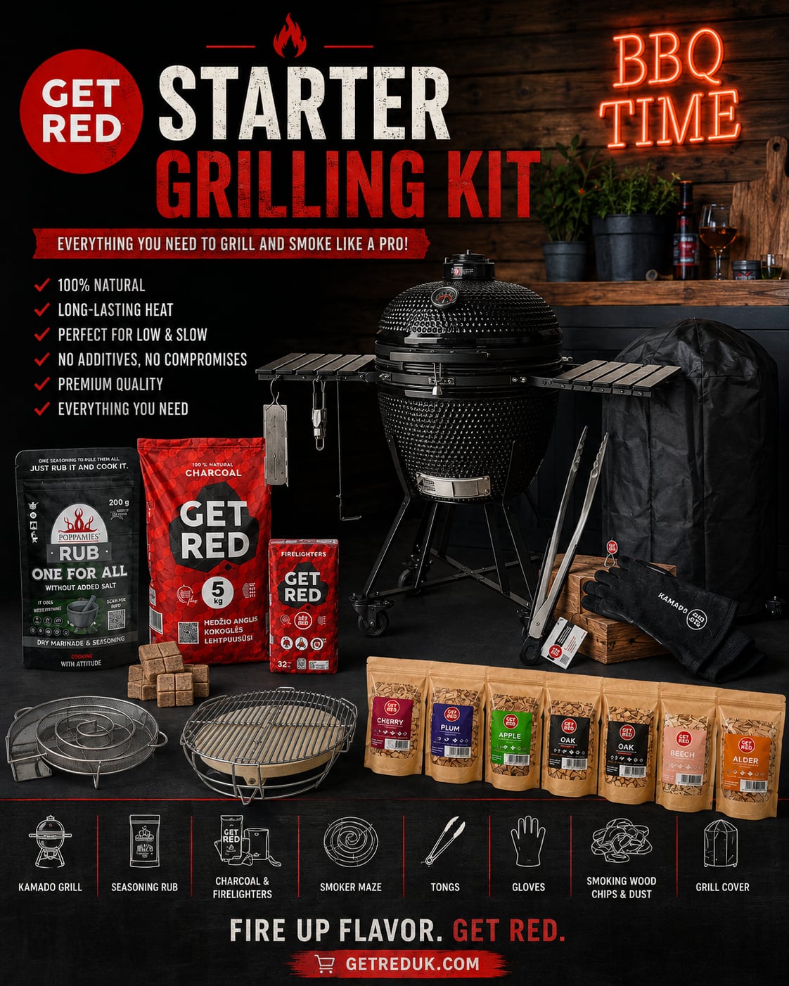 GET RED Starter Grilling Kit