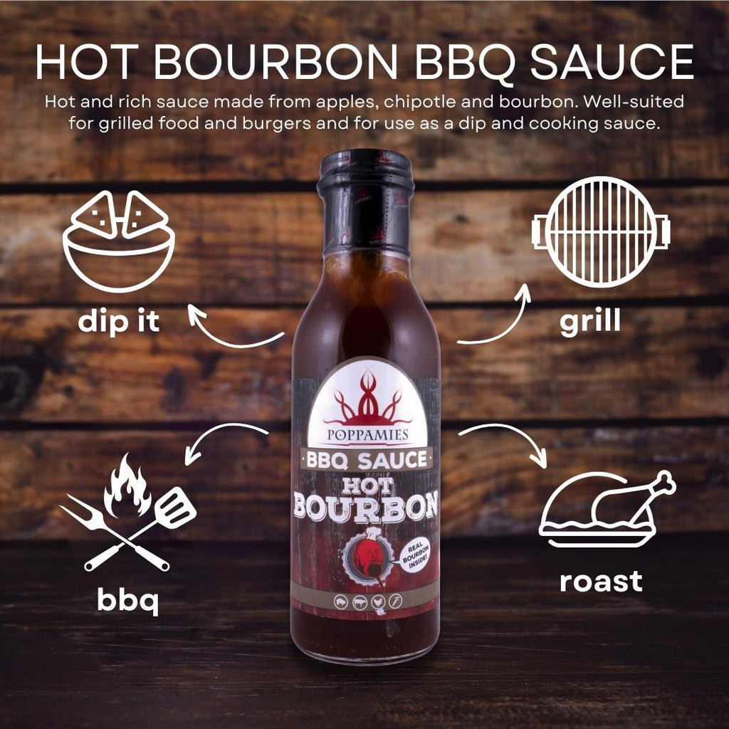 Poppamies BBQ Sauce Hot Bourbon