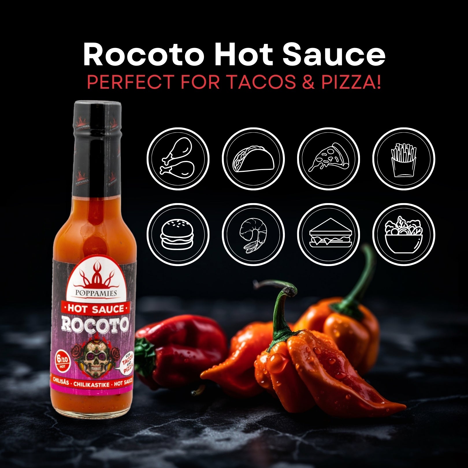 Poppamies Rocoto Chilli Hot Sauce