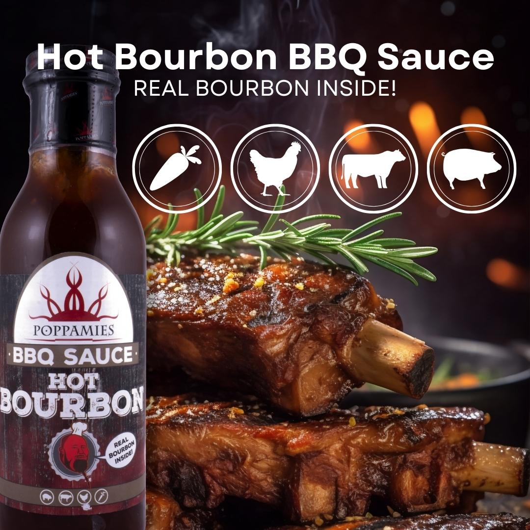 Poppamies BBQ Sauce Hot Bourbon