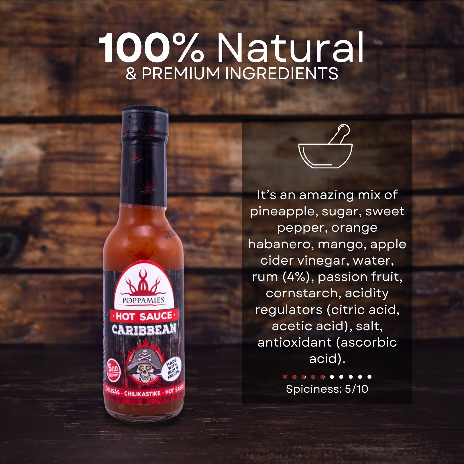 Poppamies Caribbean Hot Fruity Chili Sauce