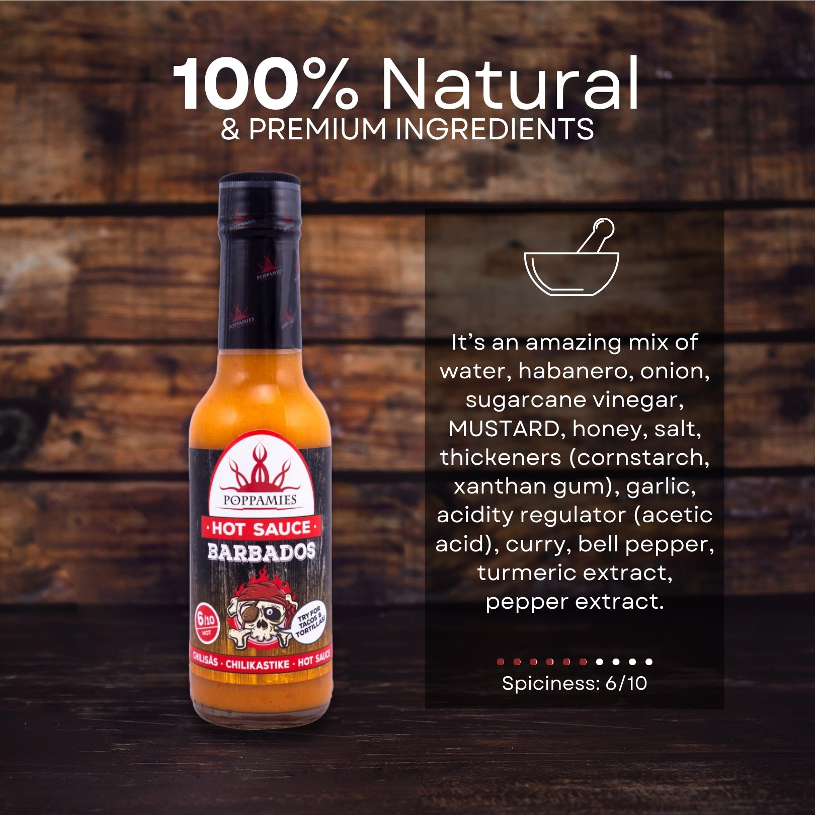Poppamies Hot Sauce Barbados Caribbean Taste