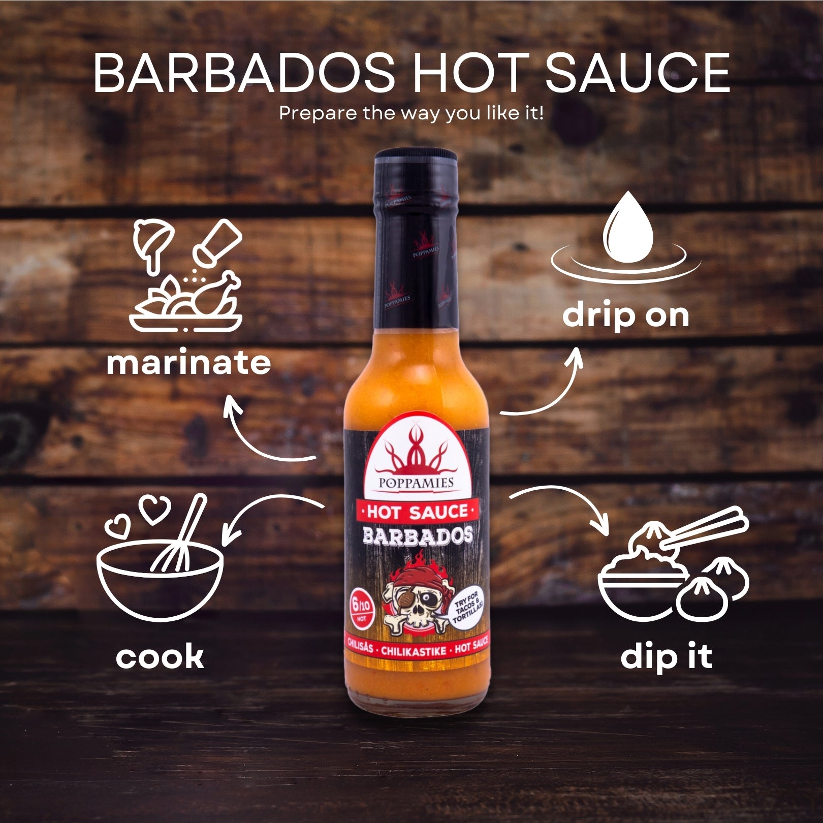 Poppamies Hot Sauce Barbados Caribbean Taste