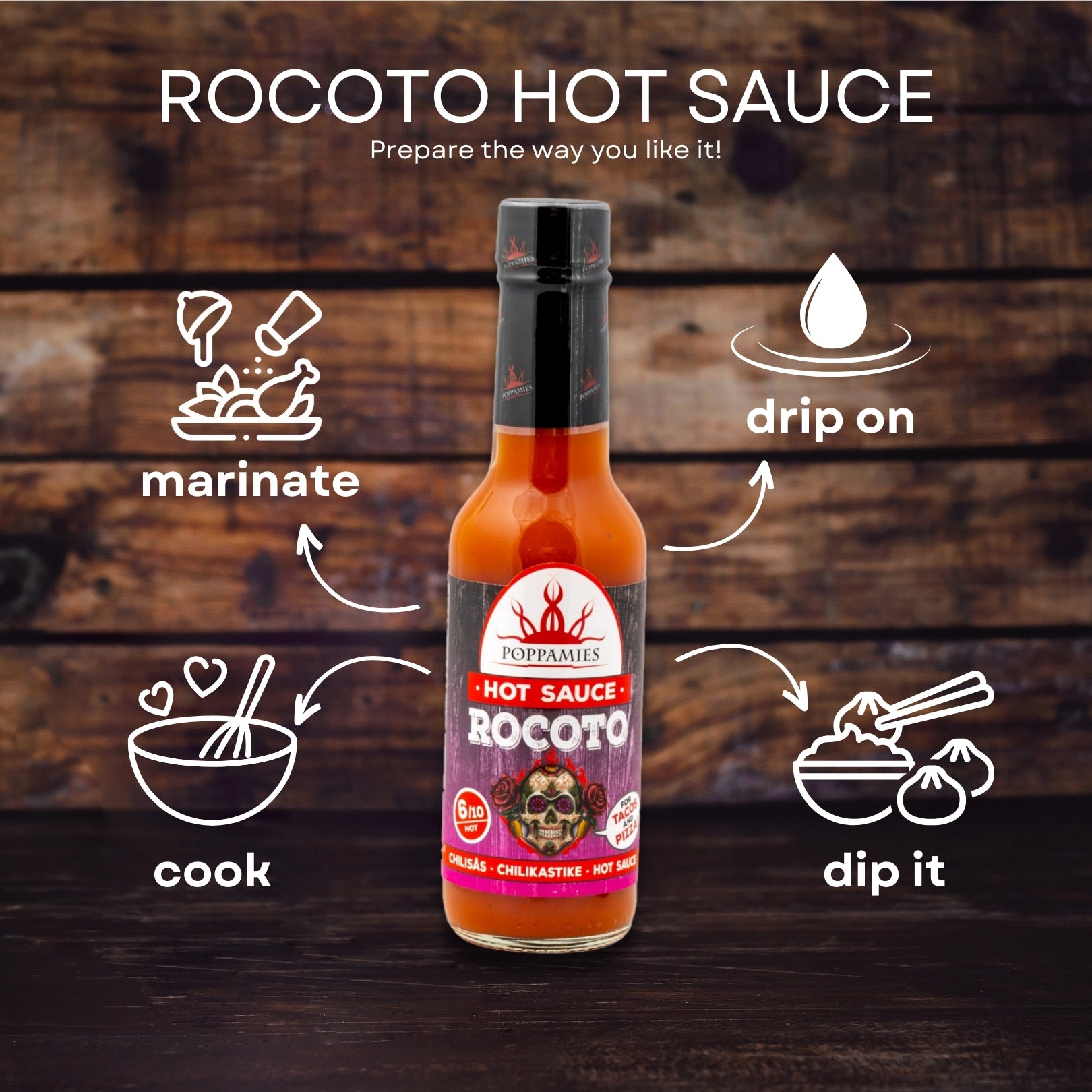Poppamies Rocoto Chilli Hot Sauce