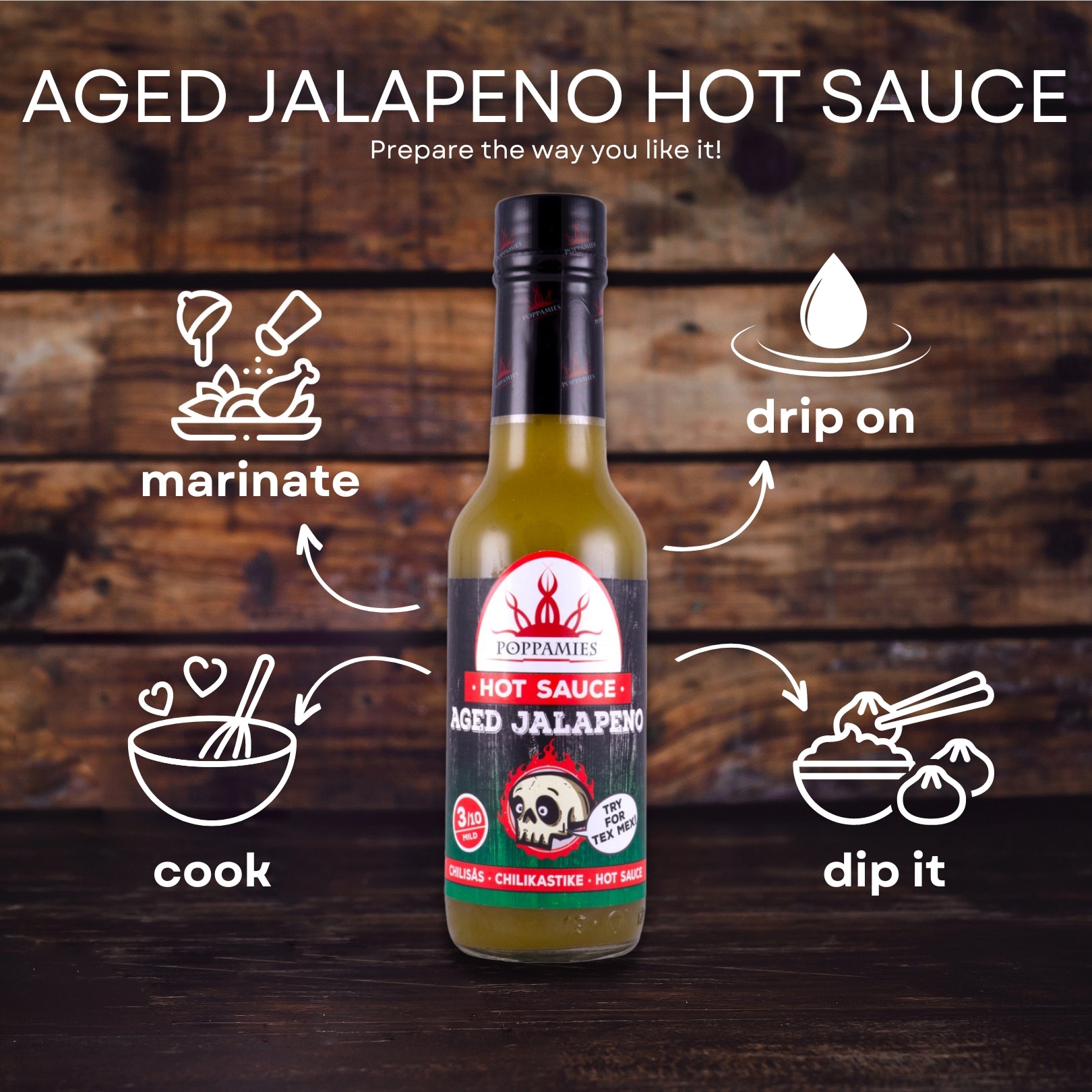 Poppamies Aged Jalapeno Hot Chili Sauce